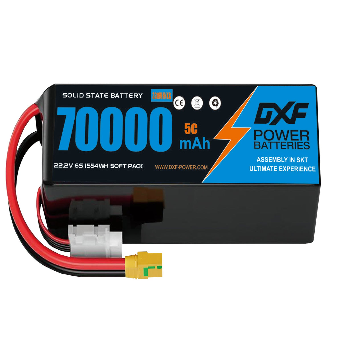(CN)DXF 6S Lipo Battery 22.2V 10C 70000mAh Soft Case Battery  for Drone UAV FPV Car Truck Tank RC Buggy Truggy Racing Hobby