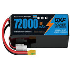 DXF 6S 22.2V 72000mAh 5C Soft Case LiPo Battery with 8AWG Wire for Toy Cars, Boats, UAVs & Drones (1-6 Pack)