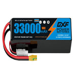 DXF 6S 22.2V 33000mAh 10C Soft Case LiPo Battery with 8AWG Wire for Toy Cars, Boats, UAVs & Drones (1-6 Pack)