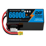 DXF SEMI-SOLID 12S 44.4V 66000mAh 5C Soft Case LiPo Battery with 8AWG Wire for Toy Cars, Boats, UAVs & Drones (1-6 Pack)