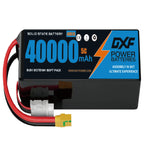 DXF SEMI-SOLID 14S 51.8V 40000mAh 5C Soft Case LiPo Battery with 8AWG Wire for Toy Cars, Boats, UAVs & Drones (1-6 Pack)