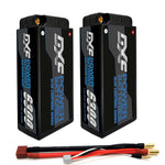 DXF LiPo Battery 2S2P HV 7.6V 6300mAh 130C Graphene Gray with 5mm Bullet / EC5 / T / TRX / XT60 / XT90 / XT150 / Q8s Plug for RC 1/10 1/8 Scale Car Racing