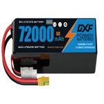 DXF SEMI-SOLID 18S 66.6V 72000mAh 5C Soft Case LiPo Battery with 8AWG Wire for Toy Cars, Boats, UAVs & Drones (1-6 Pack)