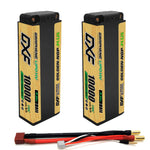 DXF LiPo Battery 2S2P HV 7.6V 10000mAh 150C Graphene NGP Plus Gold Version with 5mm Bullet / EC5 / T / TRX / XT60 / XT90 / XT150 / Q8s Plug for RC 1/10 1/8 1/5 Scale Car Racing