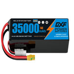 DXF SEMI-SOLID 12S 44.4V 35000mAh 5C Soft Case LiPo Battery with 8AWG Wire for Toy Cars, Boats, UAVs & Drones (1-6 Pack)