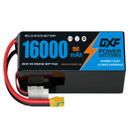 DXF 6S 22.2V 16000mAh 15C Soft Case LiPo Battery with 8AWG Wire for Toy Cars, Boats, UAVs & Drones (1-6 Pack)