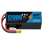 DXF 6S 22.8V 12000mAh 100C Soft Case LiPo Battery with 8AWG Wire for Toy Cars, Boats, UAVs & Drones (1-6 Pack)