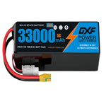 DXF 6S 22.2V 33000mAh 5C Soft Case LiPo Battery with 8AWG Wire for Toy Cars, Boats, UAVs & Drones (1-6 Pack)