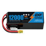 DXF 6S 22.2V 12000mAh 100C Soft Case LiPo Battery with 8AWG Wire for Toy Cars, Boats, UAVs & Drones (1-6 Pack)