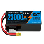 DXF SEMI-SOLID 6S 22.2V 23000mAh 5C Soft Case LiPo Battery with 8AWG Wire for Toy Cars, Toy Boats, UAVs & Drones (1-6 Pack)