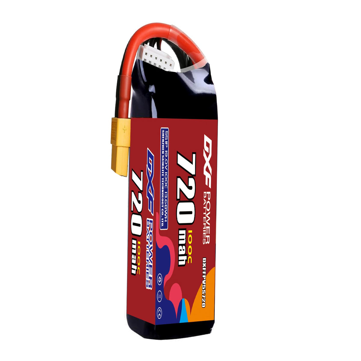 DXF 5S 19.0V 720mAh 100C LiPo Battery for FPV Micro Drones (PH2.0 / JST / XT30 / SM / XT60 / EC5 / XT90 Options)