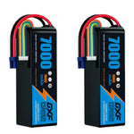 DXF 6S 22.2V 7000mAh 100C Softcase LiPo Battery with EC5 & 10AWG Wire for 1/8 RC Cars (1-6 Pack)