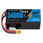 DXF SEMI-SOLID 14S 51.8V 54000mAh 5C Soft Case LiPo Battery with 8AWG Wire for Toy Cars, Boats, UAVs & Drones (1-6 Pack)