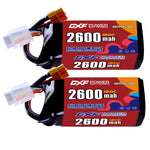 DXF 4S 14.8V 2600mAh 120C LiPo Battery for FPV Micro Drones (PH2.0 / JST / XT30 / SM / XT60 / EC5 / XT90 Options)