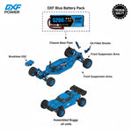 DXF 2S 7.4V 5200mAh 120C Graphene LiPo Hardcase Battery with 10AWG Deans T-Plug for RC Car Truck (1-6 Pack)