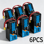 DXF SEMI-SOLID 6S 22.2V 30000mAh 5C Soft Case LiPo Battery with 8AWG Wire for UAVs & Drones (1-6 Pack)