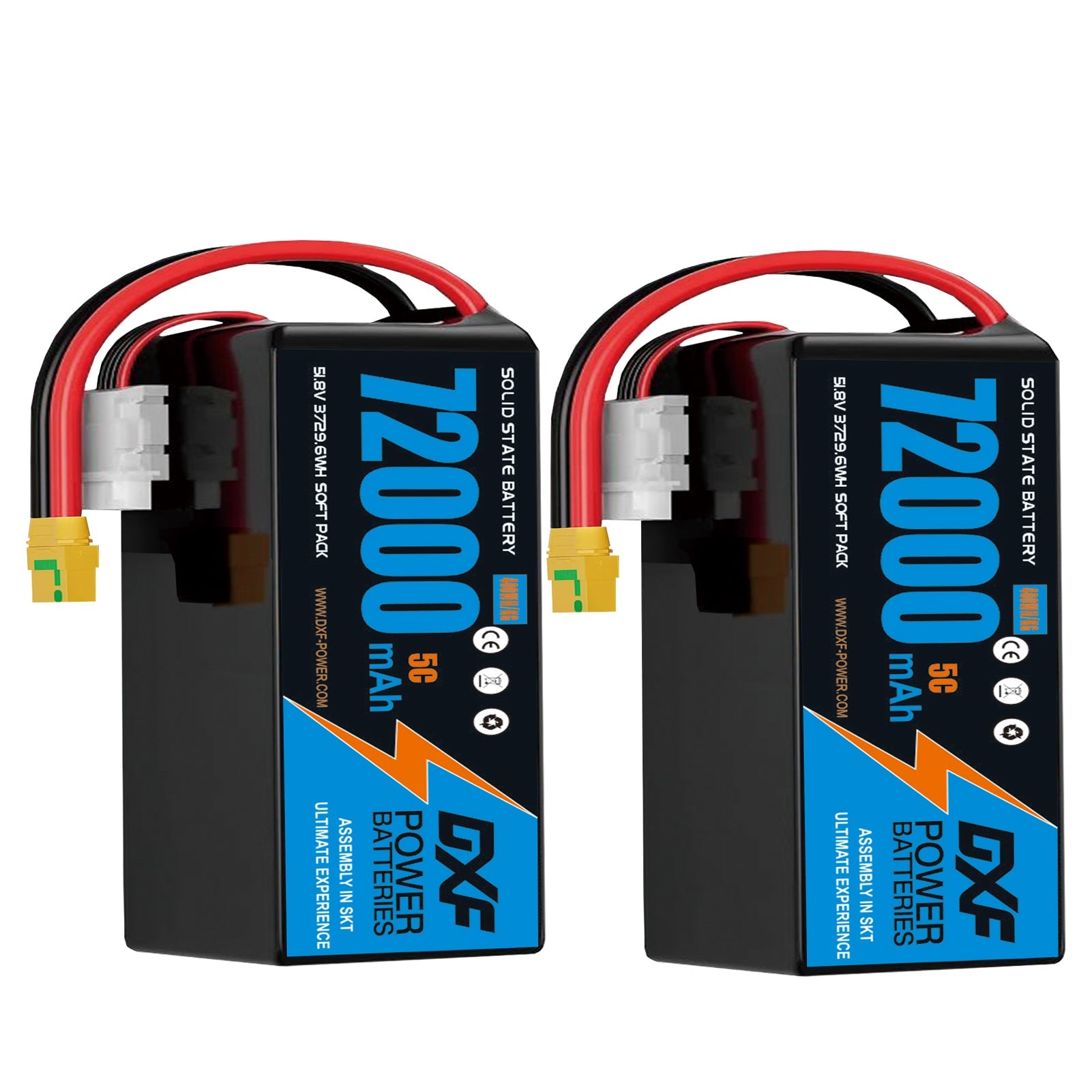(CN)DXF 14S Lipo Battery 51.8V 5C 72000mAh Soft Case Battery  for Drone UAV FPV Car Truck Tank RC Buggy Truggy Racing Hobby