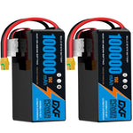 DXF SEMI-SOLID 12S 46.2V 100000mAh 15C Soft Case LiPo Battery with 8AWG Wire for Toy Cars, Boats, UAVs & Drones (1-6 Pack)