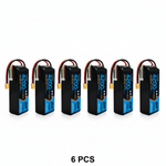 DXF 4S 14.8V 4200mAh 100C Graphene Soft Case LiPo Battery with XT60 Plug for Drones, Airplanes, Boats & RC Cars (2, 4, 6 Pack Available)