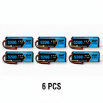 DXF 3S 11.1V 5200mAh 100C Hardcase LiPo Battery with 10AWG Deans for 1/8 1/10 RC Cars, Trucks, Buggies (2 Pack Available)