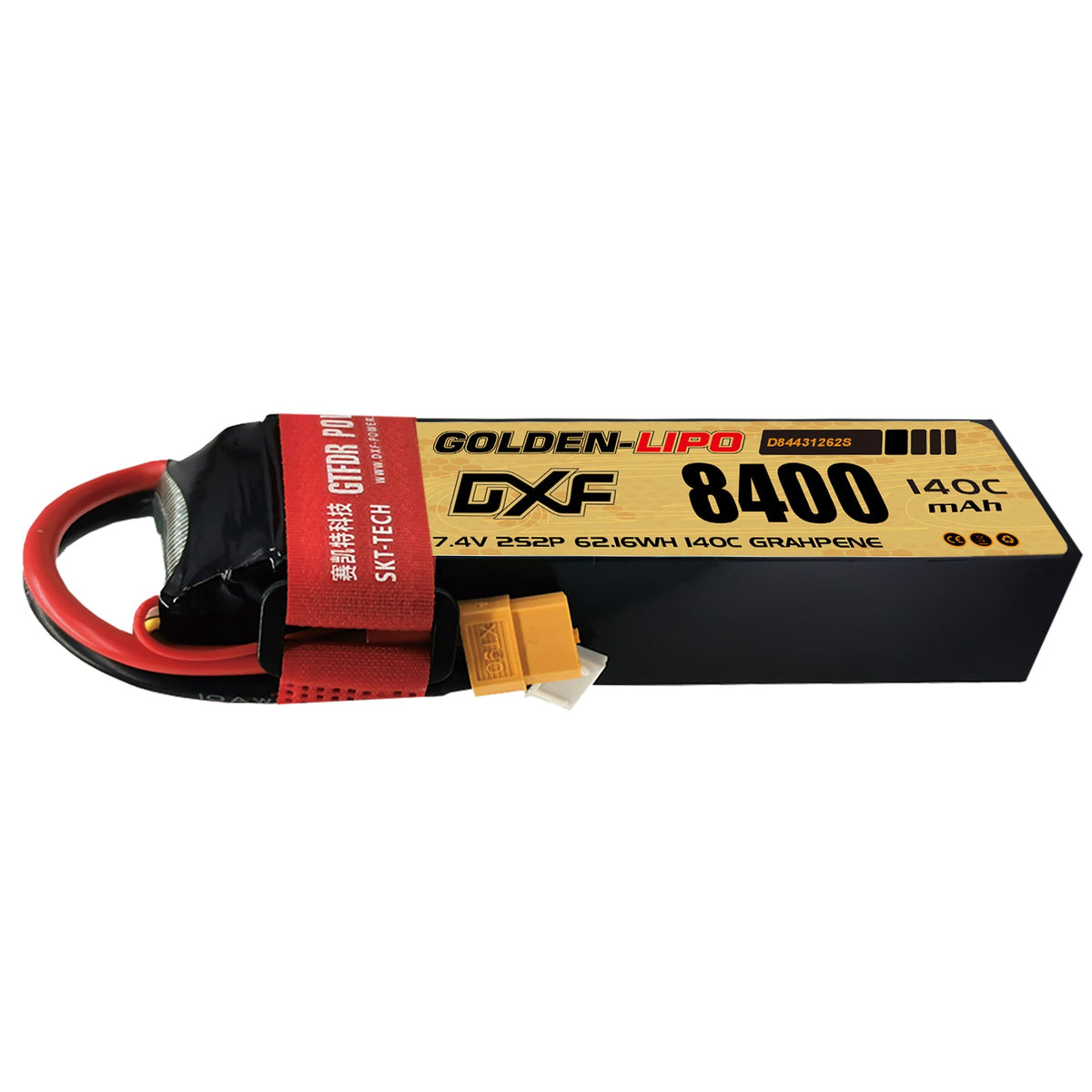 DXF LiPo Battery 2S 7.4V 8400mAh 140C Graphene Softcase with EC5 / T / TRX / XT60 / XT90 / XT150 / Q8s Plug for RC 1/8 1/10 Buggy Truck Car Off-Road Drone