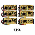 DXF 4S HV 15.2V 8000mAh 140C Graphene Hardcase LiPo Battery with XT90/EC5 & 10AWG Wire (1-6 Pack)