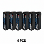 DXF 2S 7.6V LiPo Battery 140C 7200mAh LCG Hardcase with 5mm Bullet to Deans Plug for RC 1/8 1/10 Vehicles Car Truck Truggy Competition Racing (1-6 Pack)