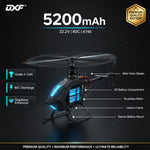 DXF 6S 22.2V 5200mAh 80C Softcase LiPo Battery with XT60 & 10AWG Wire for 1/8 RC Cars (1-6 Pack)