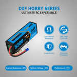 DXF 3S 11.1V 5200mAh 100C Hardcase LiPo Battery with 10AWG EC5 for 1/8 1/10 RC Cars, Trucks, Buggies (1-6 Pack Available)