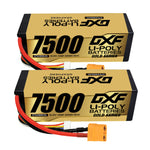 DXF LiPo Battery 4S HV 15.2V 7500mAh 150C Graphene Hardcase Gold with EC5 / T / TRX / XT60 / XT90 / XT150 / Q8s Plug for RC 1/8 1/10 Buggy Truck Car Off-Road Drone