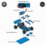 DXF BLUE Series 3S 11.1V 5200mAh 80C Hardcase LiPo with Deans/T-Plug & 10AWG Wire for Toy Cars, Boats, Aircraft & FPV Drones (1-6 Pack)