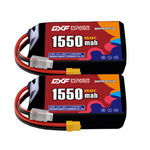 DXF 3S 11.1V 1550mAh 150C LiPo Battery for FPV Micro Drones (PH2.0 / JST / XT30 / SM / XT60 / EC5 / XT90 Options)