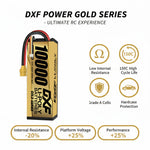 DXF Blue Series 3S HV 11.4V 9200mAh 140C Graphene Hardcase LiPo Battery with XT90 & 10AWG Wire (1-6 Pack)