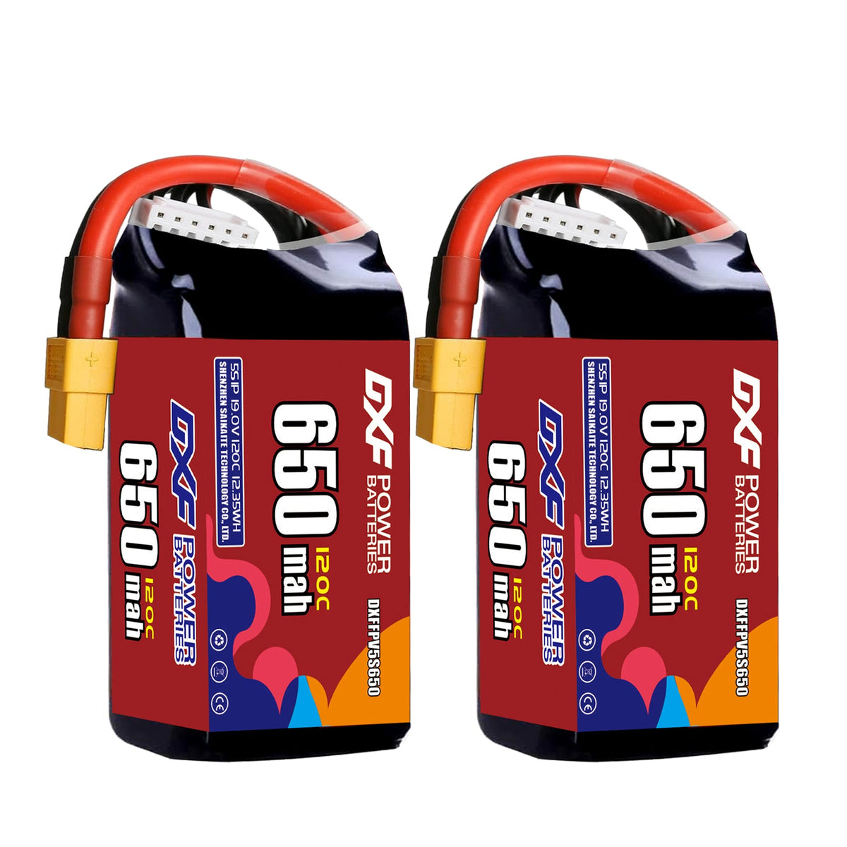 DXF 5S 19.0V 650mAh 150C LiPo Battery for FPV Micro Drones (PH2.0 / JST / XT30 / SM / XT60 / EC5 / XT90 Options)