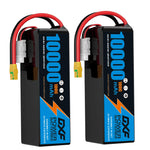 DXF 6S 22.8V 10000mAh 100C Soft Case LiHV Battery with 8AWG Wire for Toy Cars, Boats, UAVs & Drones (1-6 Pack)