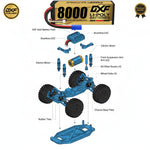 DXF Gold Standard 4S HV 15.2V 8000mAh 140C Graphene Hardcase LiPo Battery with EC5 & 10AWG Wire (1-6 Pack)