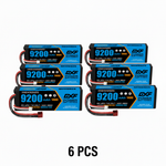 DXF 2S 7.6V 9200mAh 140C Hardcase LiPo Battery with 10AWG XT90 for 1/8 RC Cars, Boats, Trucks (2/4/6 Pack Available)