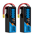 DXF LiPo Battery 6S2P 22.2V 8000mAh 100C Graphene Softcase Blue with EC5 / T / TRX / XT60 / XT90 / XT150 / Q8s Plug for RC 1/8 1/10 Buggy Truck Car Off-Road Drone