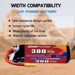 DXF 5S 19.0V 380mAh 90C LiPo Battery for FPV Micro Drones (PH2.0 / JST / XT30 / SM / XT60 / EC5 / XT90 Options)