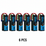 DXF 6S 22.2V 5200mAh 80C Graphene Softcase LiPo Battery with EC5 & 10AWG Wire (1-6 Pack)