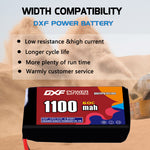 DXF LiPo Battery 1S HV 3.8V 1100mAh 60C with PH2.0 / JST / XT30 / SM / XT60 / EC5 / XT90 for FPV Drone Whoop Micro Racing