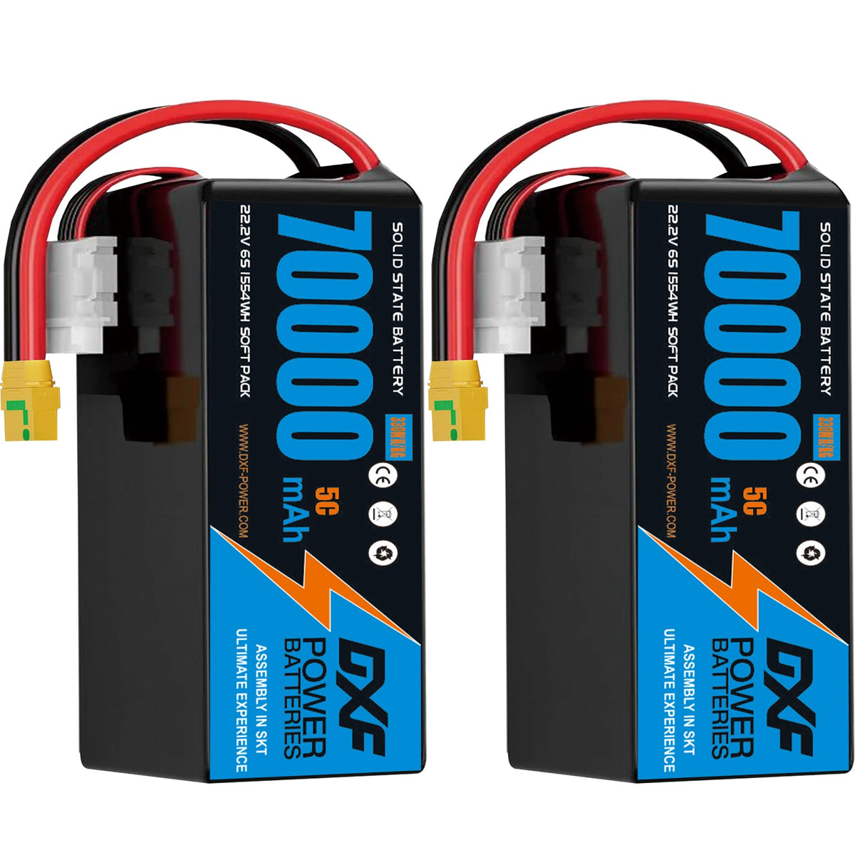 (CN)DXF 6S Lipo Battery 22.2V 10C 70000mAh Soft Case Battery  for Drone UAV FPV Car Truck Tank RC Buggy Truggy Racing Hobby