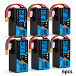 DXF SEMI-SOLID 14S 51.8V 25000mAh 5C Soft Case LiPo Battery with 8AWG Wire for Toy Cars, Boats, UAVs & Drones (1-6 Pack)