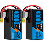 DXF SEMI-SOLID 14S 51.8V 40000mAh 10C Soft Case LiPo Battery with 8AWG Wire for Toy Cars, Boats, UAVs & Drones (1-6 Pack)