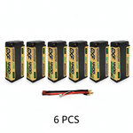 DXF 2S Shorty 7.6V 4400mAh 140C Graphene Hardcase LiPo Battery with 5mm Bullet to Deans Plug for 1/10 RC Buggies, Touring Cars & Trucks (1-6 Pack Available)