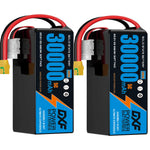 DXF SEMI-SOLID 6S 22.2V 30000mAh 5C Soft Case LiPo Battery with 8AWG Wire for UAVs & Drones (1-6 Pack)