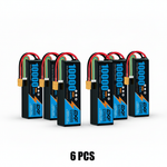 DXF 6S 22.2V 10000mAh 100C Graphene Blue Softcase LiPo Battery with XT90 for RC Cars Drones Helicopters Boats (1-6 Pack)