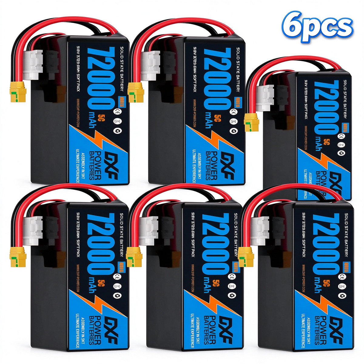 (CN)DXF 14S Lipo Battery 51.8V 5C 72000mAh Soft Case Battery  for Drone UAV FPV Car Truck Tank RC Buggy Truggy Racing Hobby