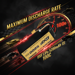 DXF 3S 11.1V 5200mAh 100C Gold Version Graphene LiPo Soft Case Battery with 10AWG XT60 Plug for 1/8 1/10 RC Car Buggy Truck Boat Drone (1-6 Pack Available)