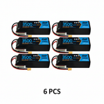DXF 4S 14.8V 3500mAh 100C Graphene Softcase LiPo Battery with XT60 & 12AWG Wire for RC Cars, Boats & Aircraft Models (1-6 Pack)